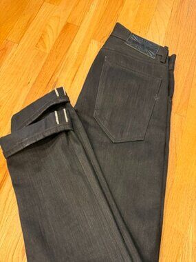 Brave Star Selvage Black Selvedge Raw Denim Jeans 32x30 USA Button Fly